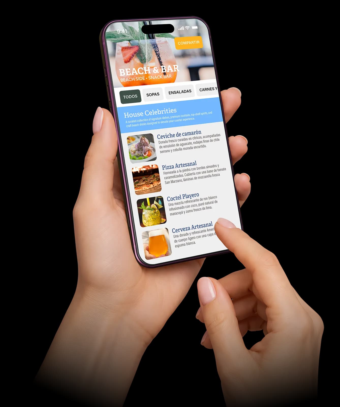 Printed restaurant menu, permanent QR and GETSOMMM mobile menu